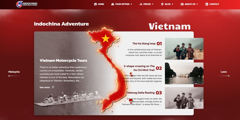 trải nghiệm indochina tour