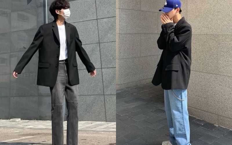 Phối đồ đi làm với áo blazer và quần jeans Phối đồ đi làm với áo blazer và quần jeans