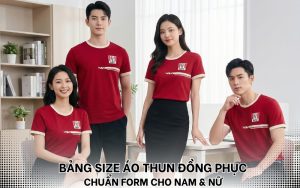 bảng size áo thun đồng phục