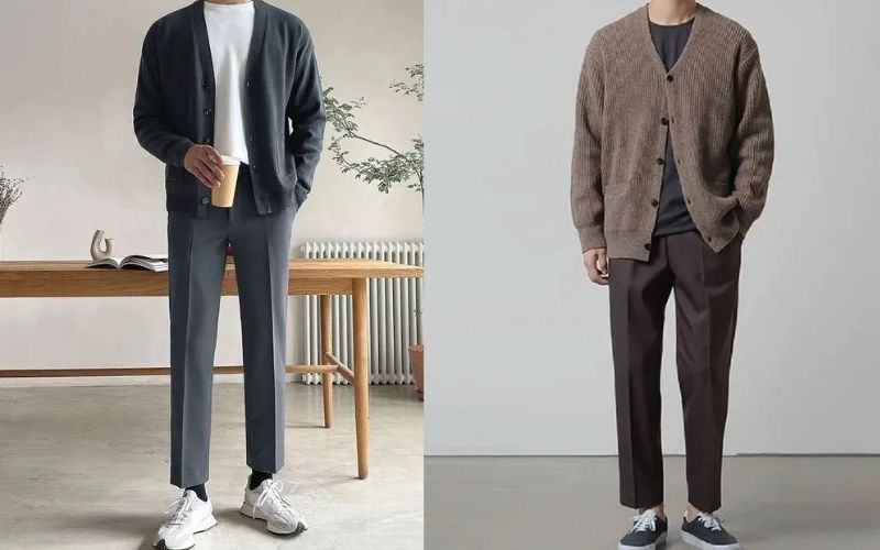 Phối áo cardigan cho dân công sở Phối áo cardigan cho dân công sở