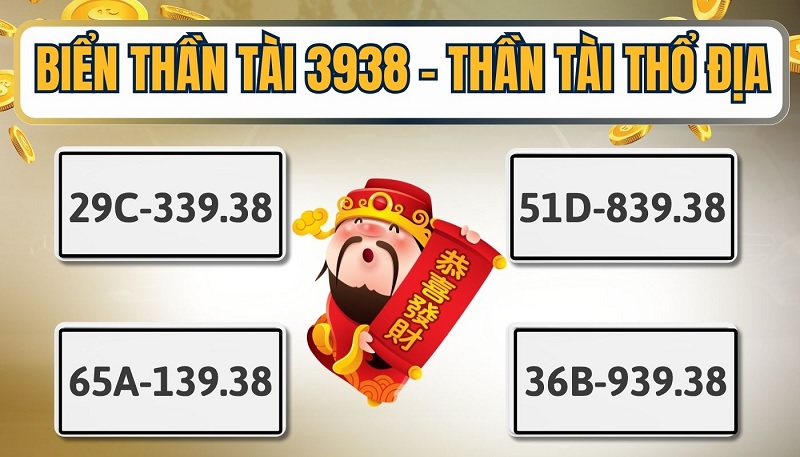 Biển số Thần Tài 3938