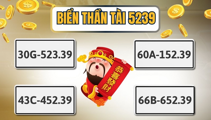 Biển số Thần Tài 5239